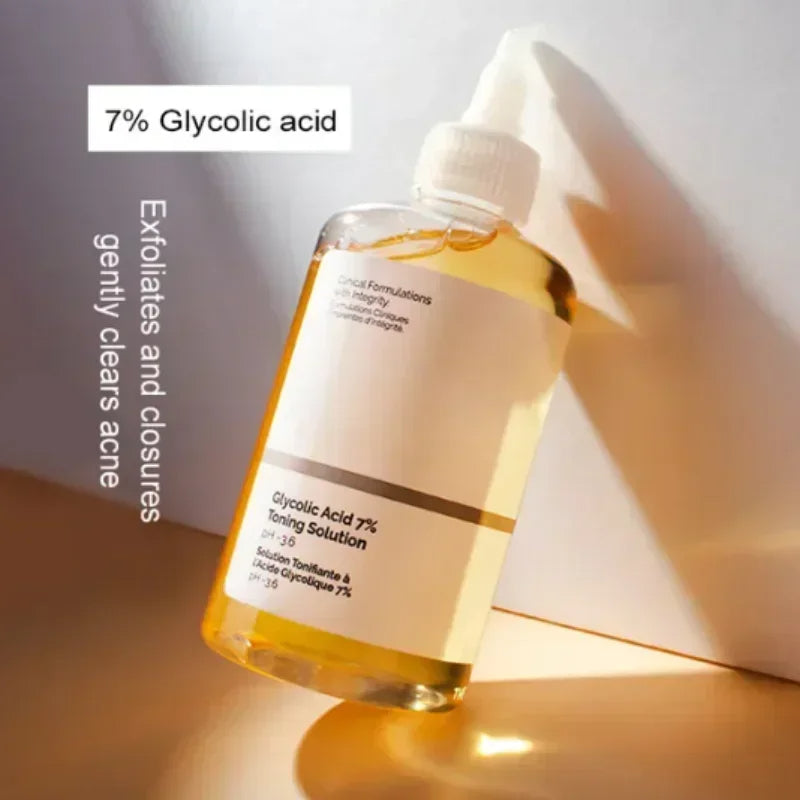 Glycolic Acid 7% Toning Solution Removing Closed Mouth Acne Moisturizing Skin Prevents Skin Aging Fruit Acid Essence Water PH3.6