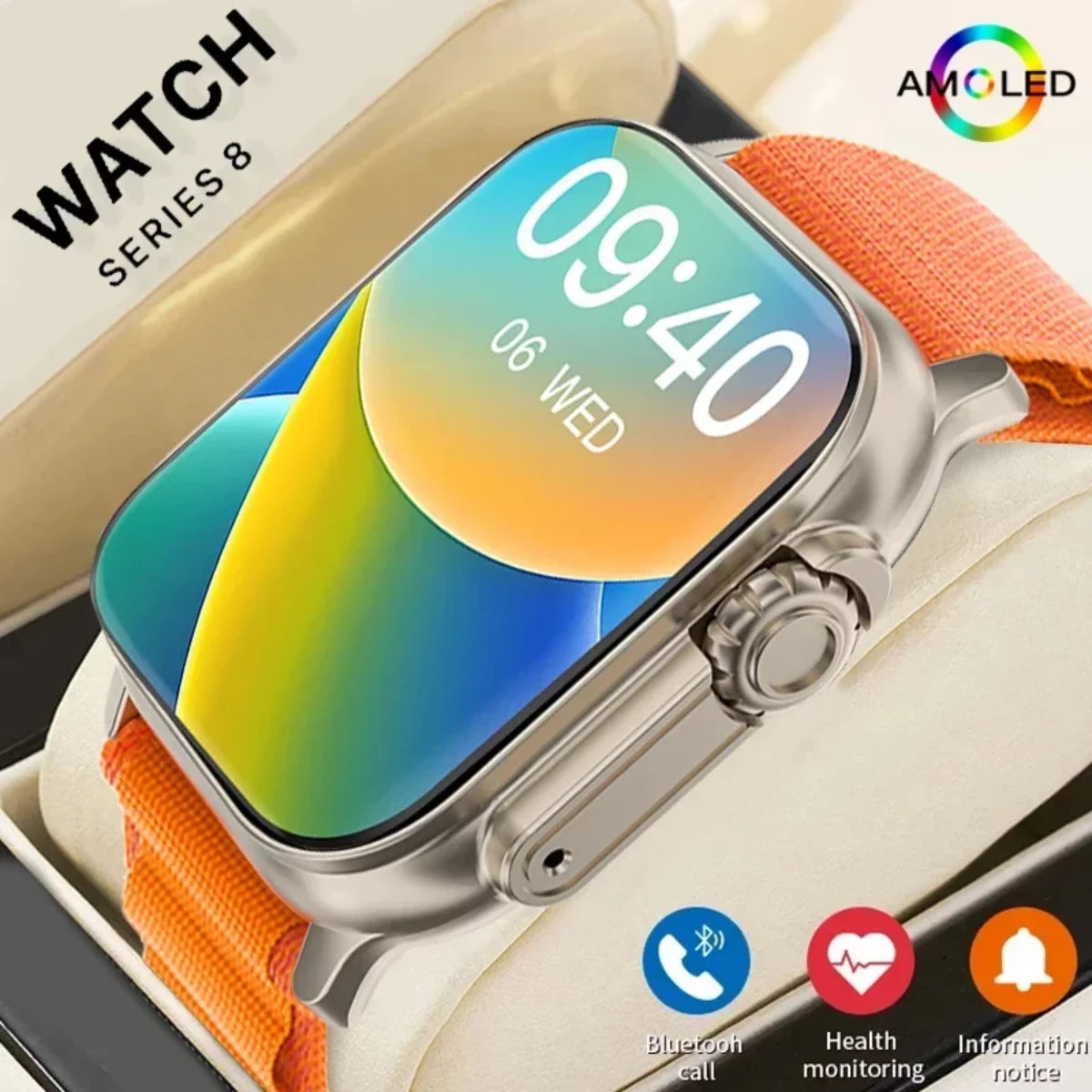 T900 Ultra 2 Smart Watch Men 49mm Series 8 2.3 "AMOLED Screen NFC Compass Waterproof For Apple Watch IWO Ultra 8 Smartwatch