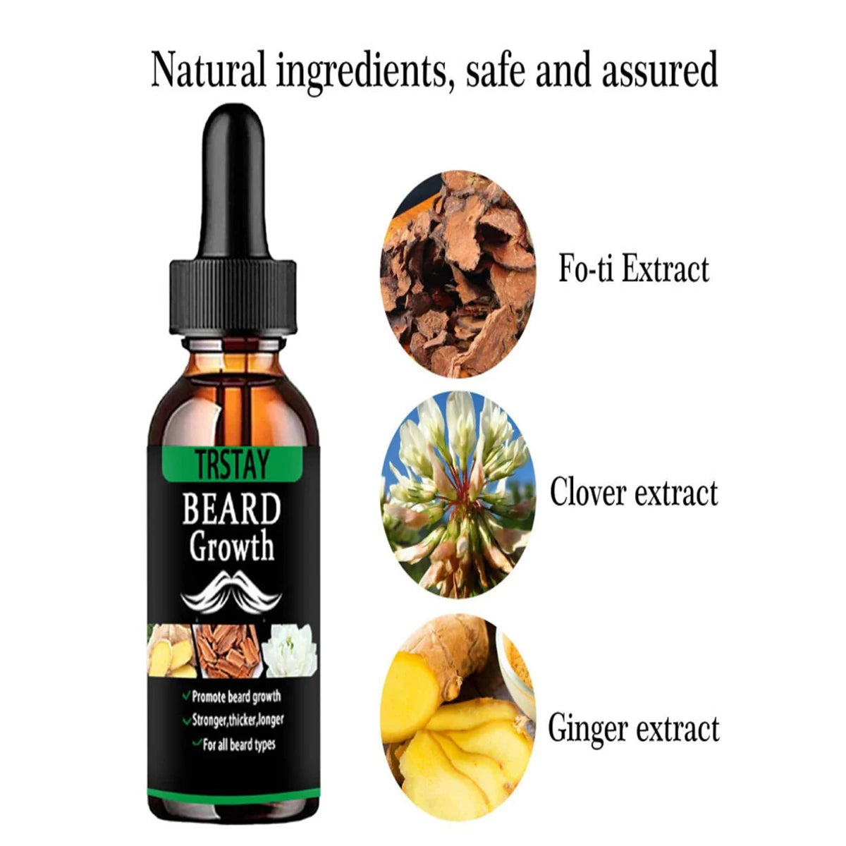 NEW Beard Hair Growth Essential Oil Anti Hair Loss Product Natural Mustache Regrowth Oil for Men Nourishing Beard Care Roller